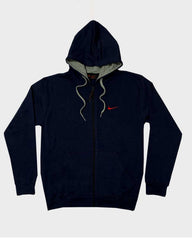 NKE Left Chest Embroidered Logo Blue Classic Hoodie