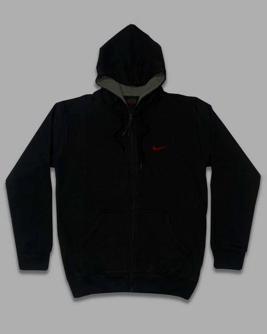 NKE Left Chest Embroidered Logo Black Classic Hoodie