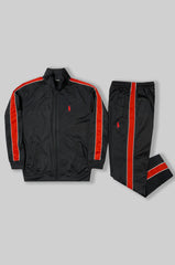 Poolo Synthetic side panel Black Tracksuit