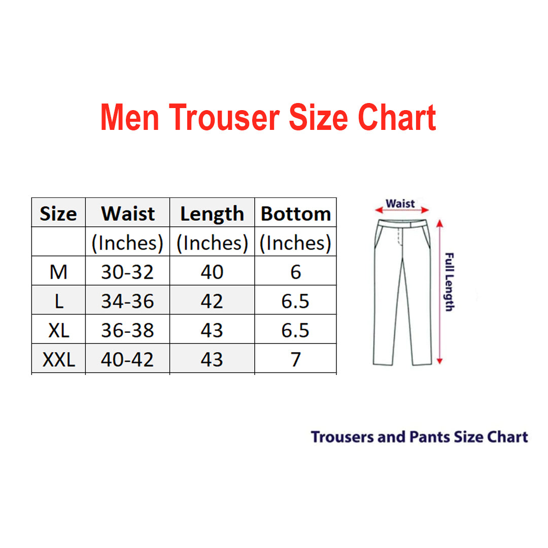 What are the standard measurements for male trousers of different sizes? -  Quora